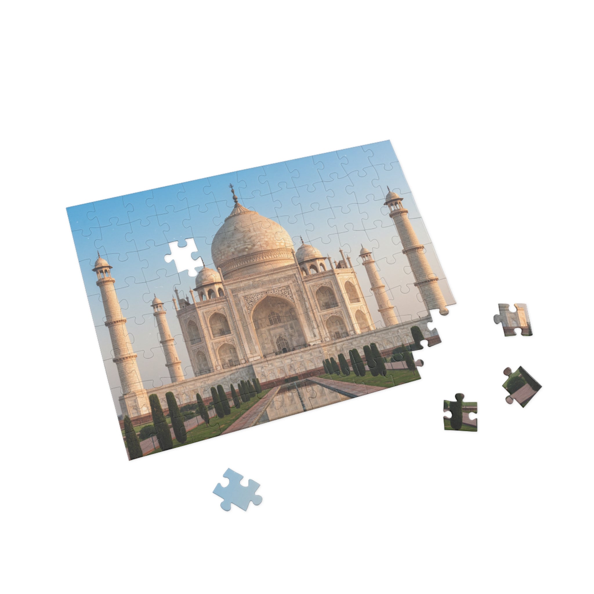 Taj Mahal Jigsaw Puzzle — Scenic India Landmark 96/252/500/1000-Piece