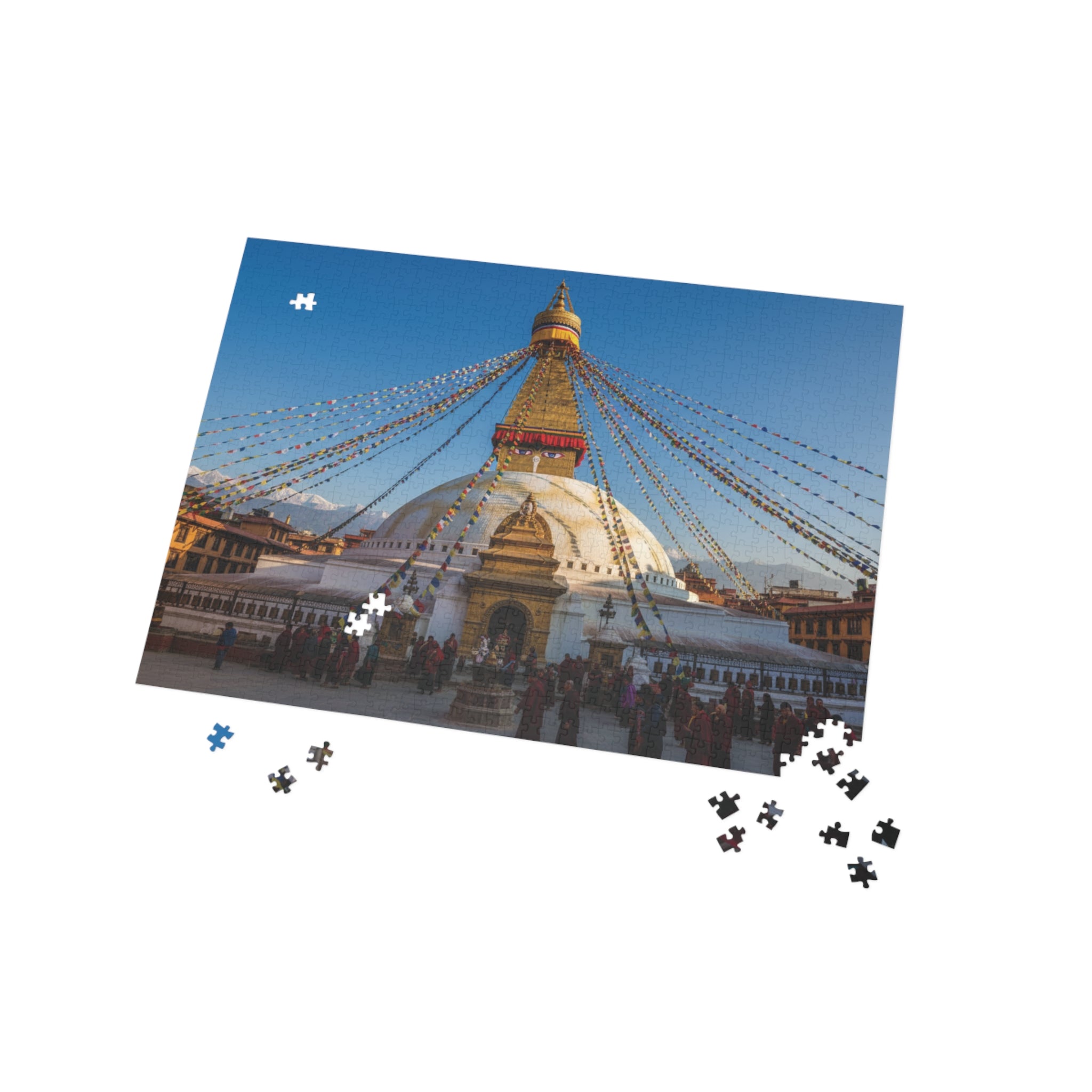 Boudhanath Stupa Jigsaw Puzzle — Kathmandu Nepal Landmark Puzzle (96–1000 Piece)