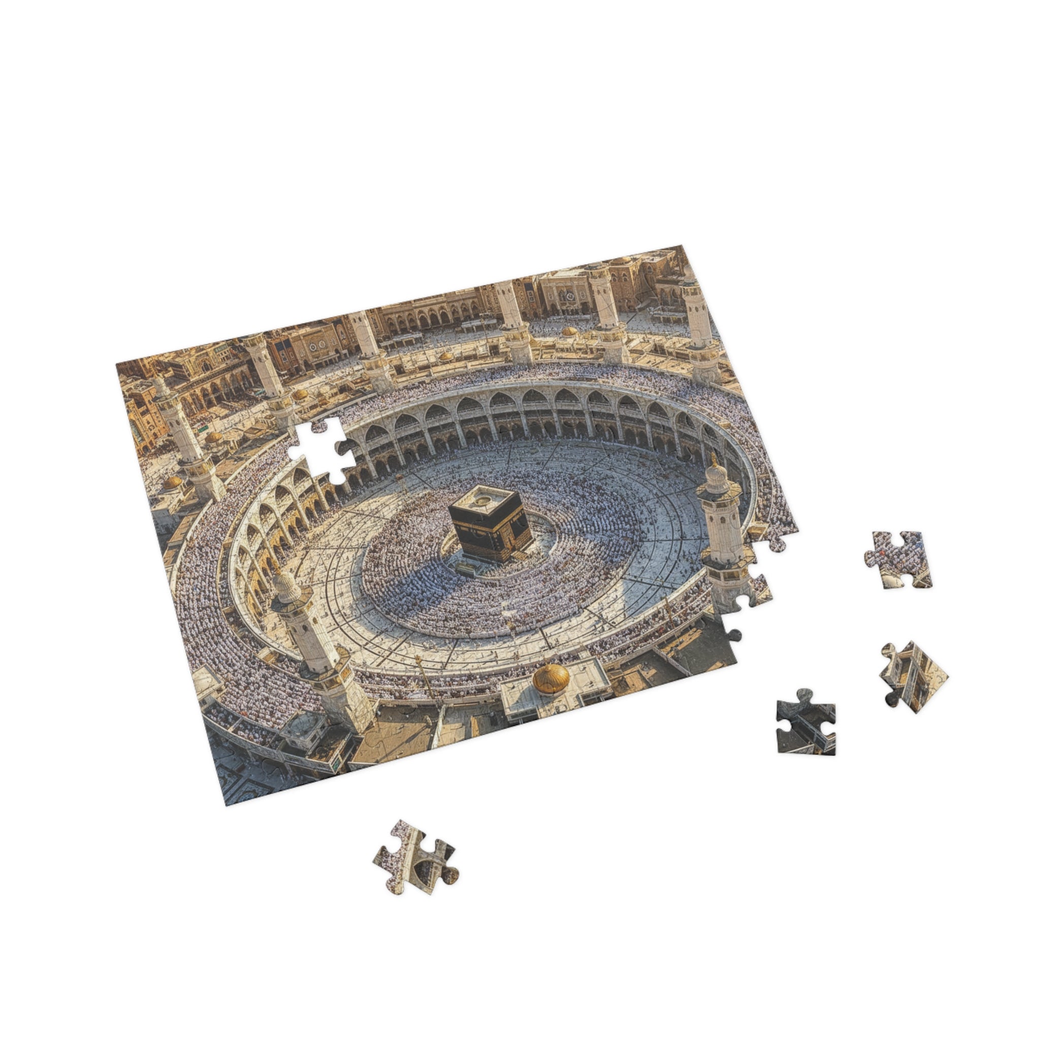 Mecca Kaaba Aerial Photo Puzzle — Islamic Holy Site Jigsaw (96/252/500/1000 pcs)