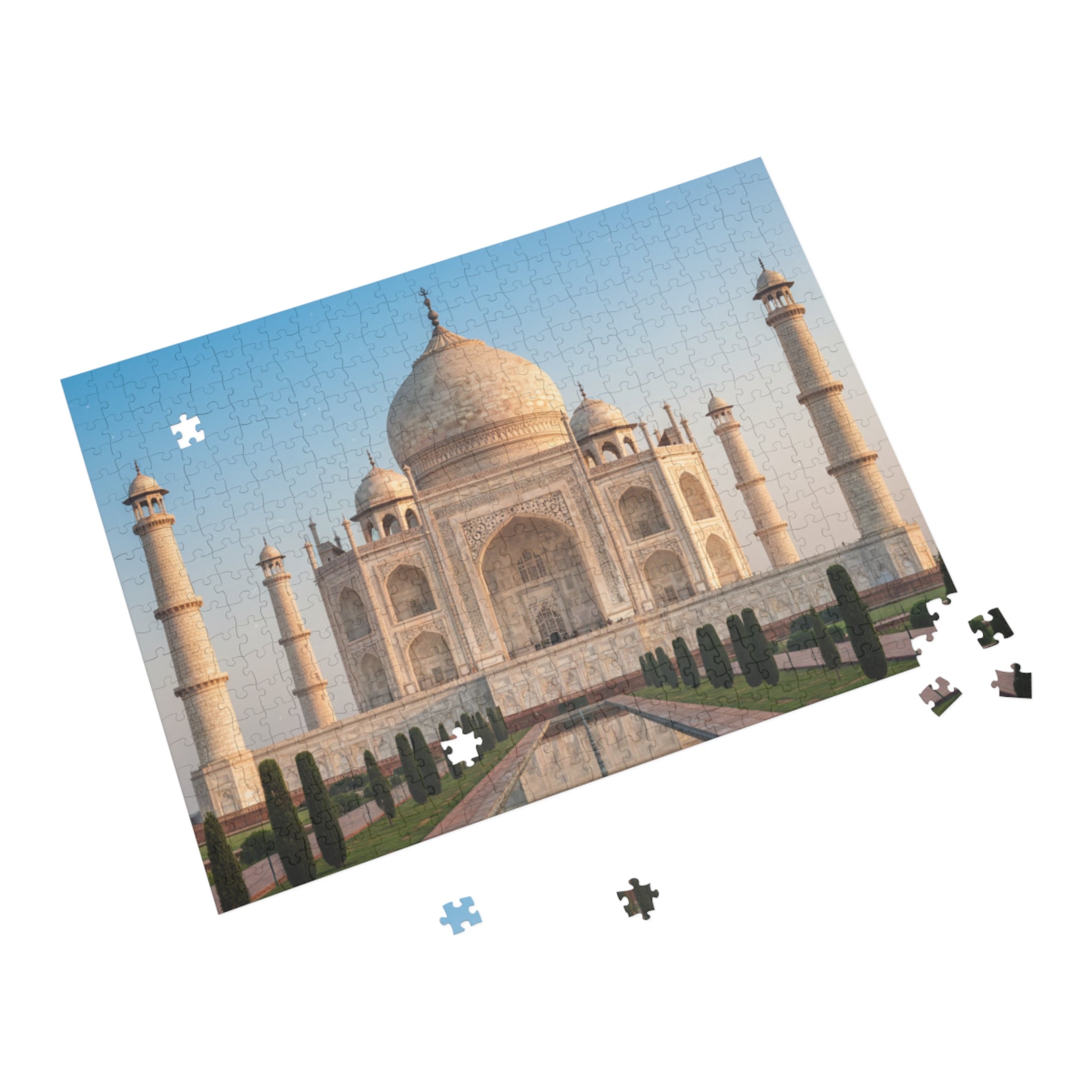 Taj Mahal Jigsaw Puzzle — Scenic India Landmark 96/252/500/1000-Piece