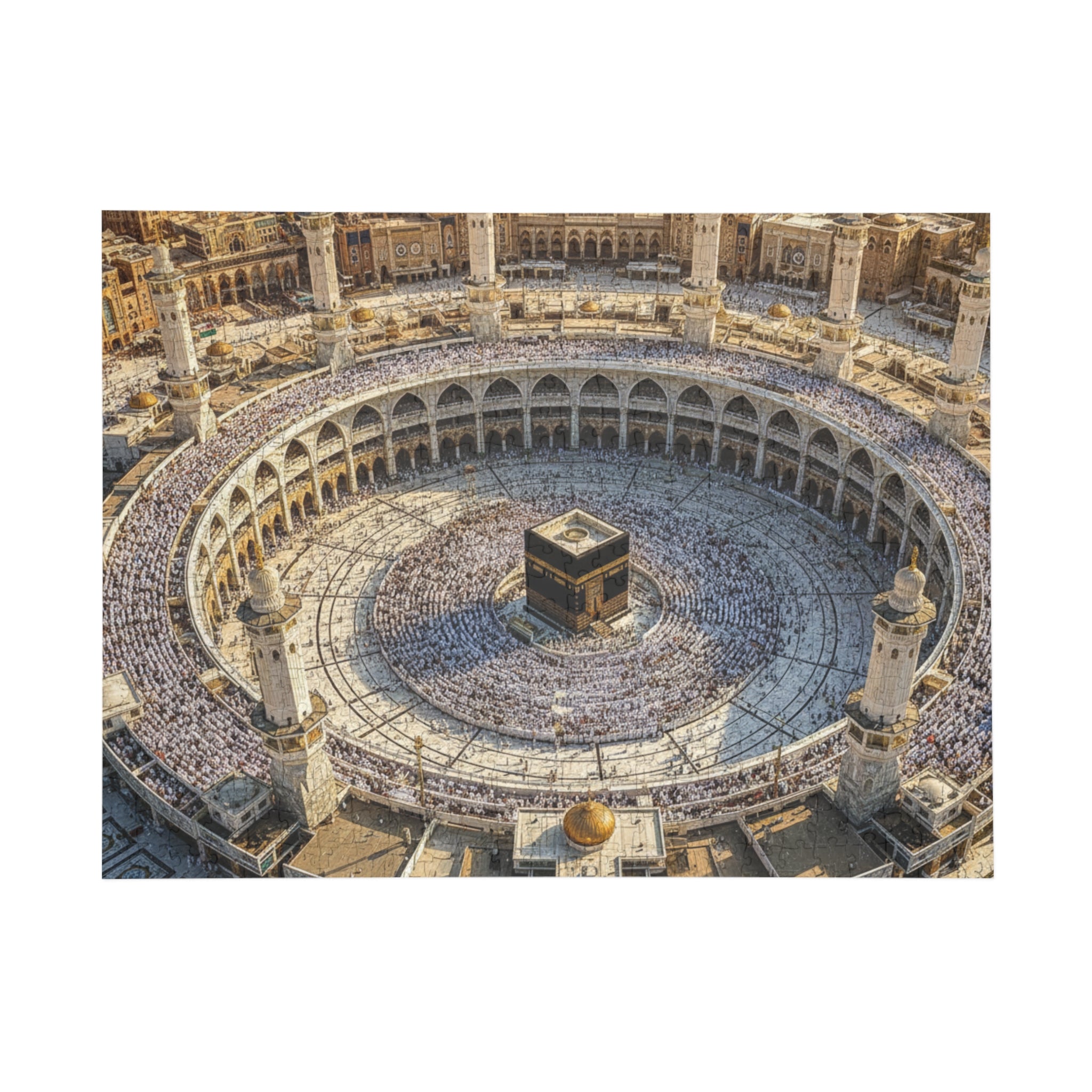 Mecca Kaaba Aerial Photo Puzzle — Islamic Holy Site Jigsaw (96/252/500/1000 pcs)
