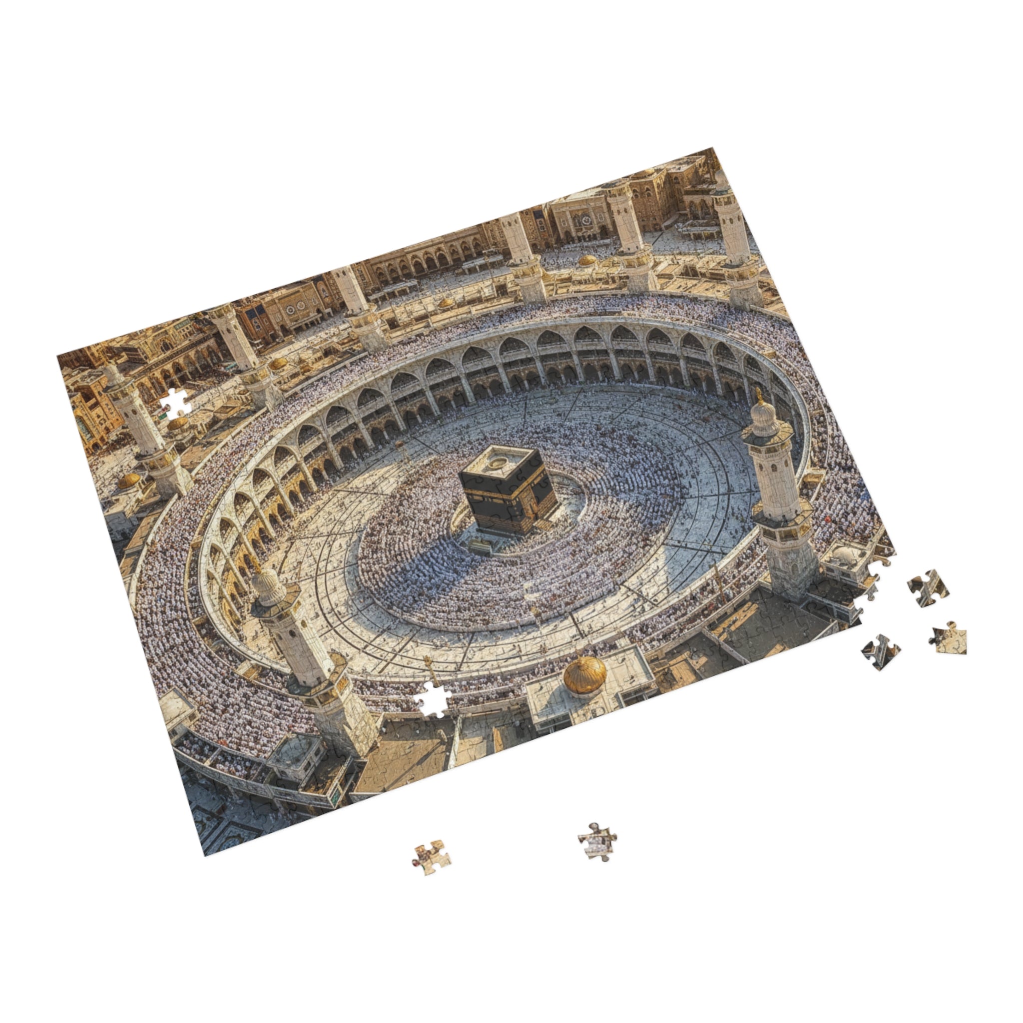 Mecca Kaaba Aerial Photo Puzzle — Islamic Holy Site Jigsaw (96/252/500/1000 pcs)