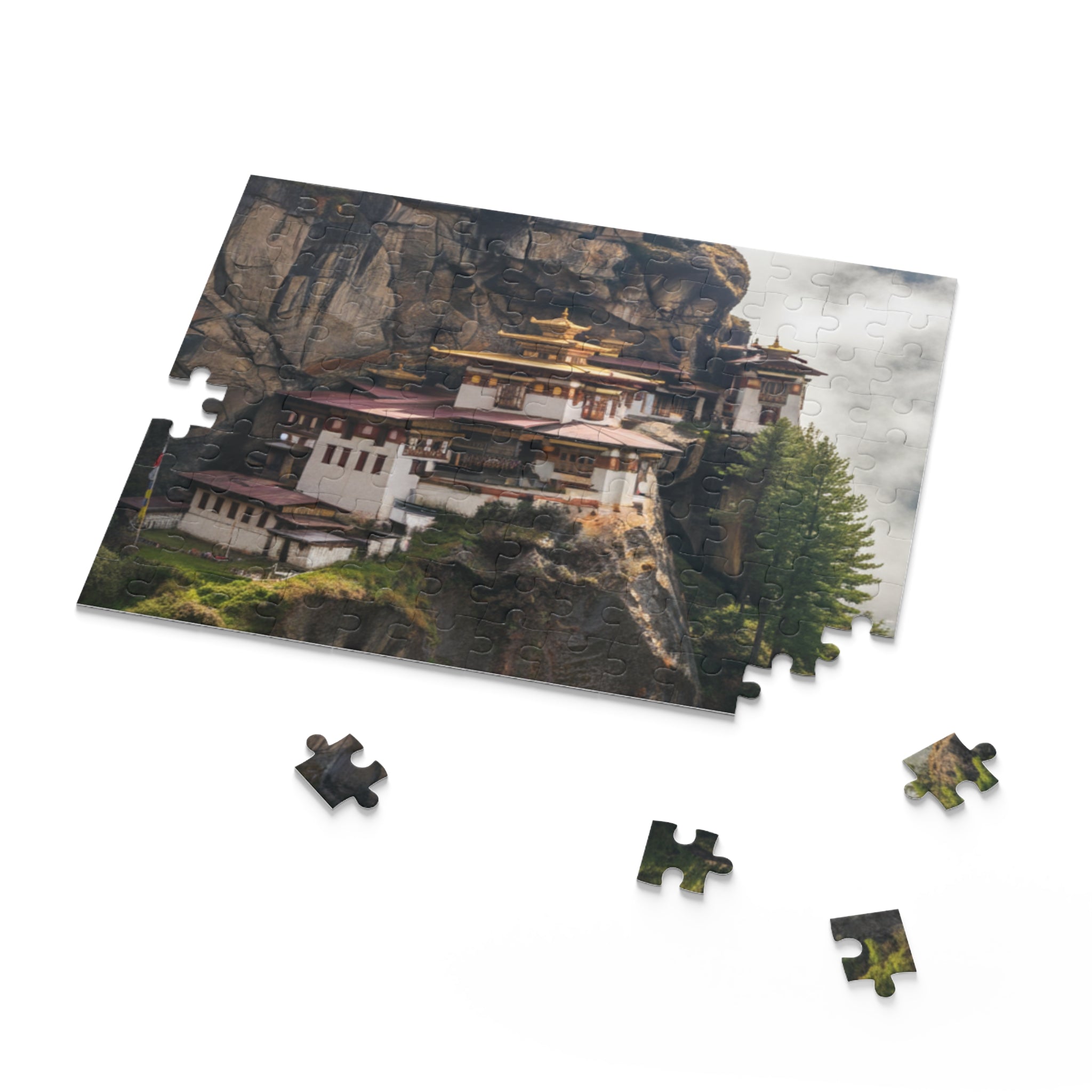 Tiger’s Nest Monastery Scenic Puzzle — 500/252/120-Piece Himalayan Temple Jigsaw