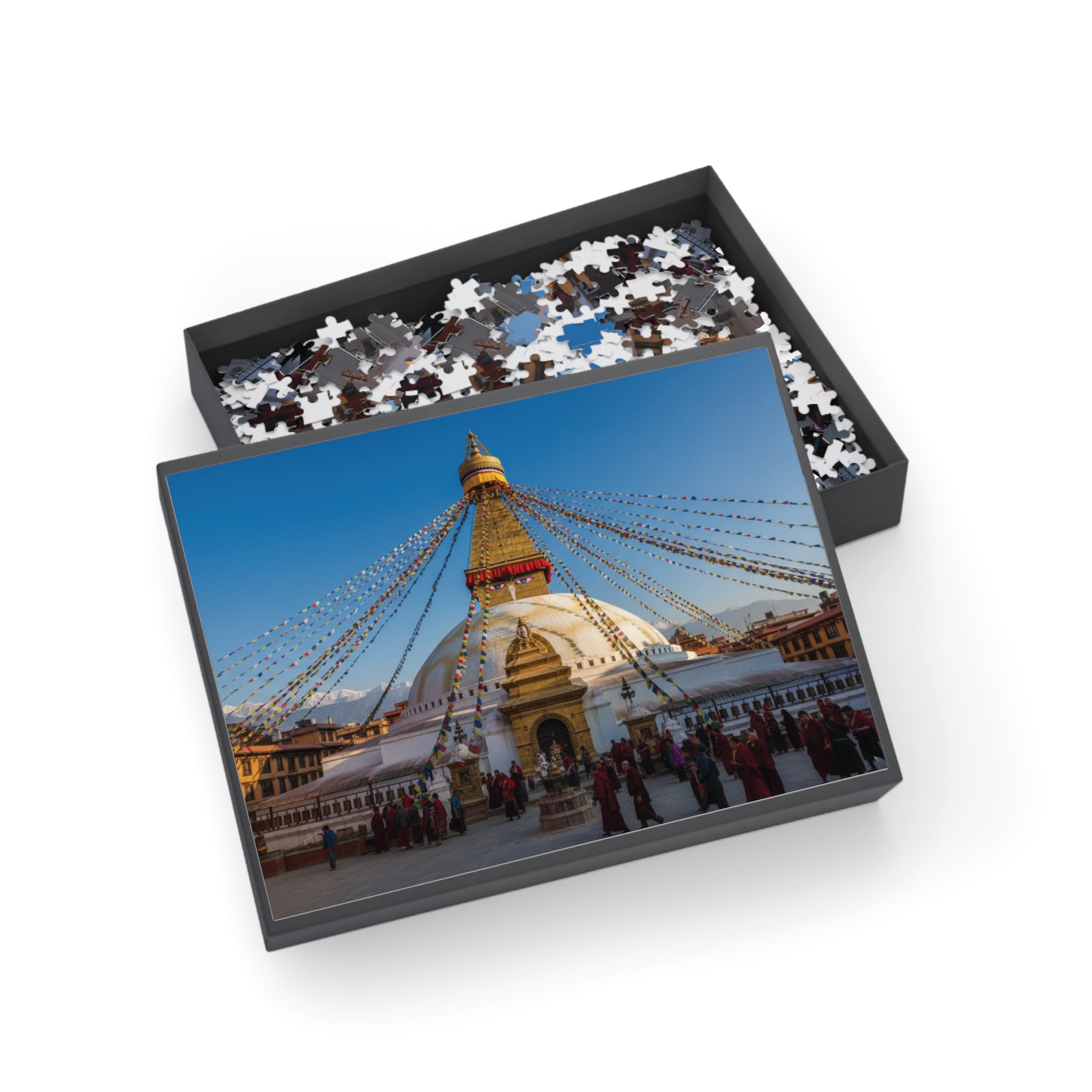 Boudhanath Stupa Jigsaw Puzzle — Kathmandu Nepal Landmark Puzzle (96–1000 Piece)
