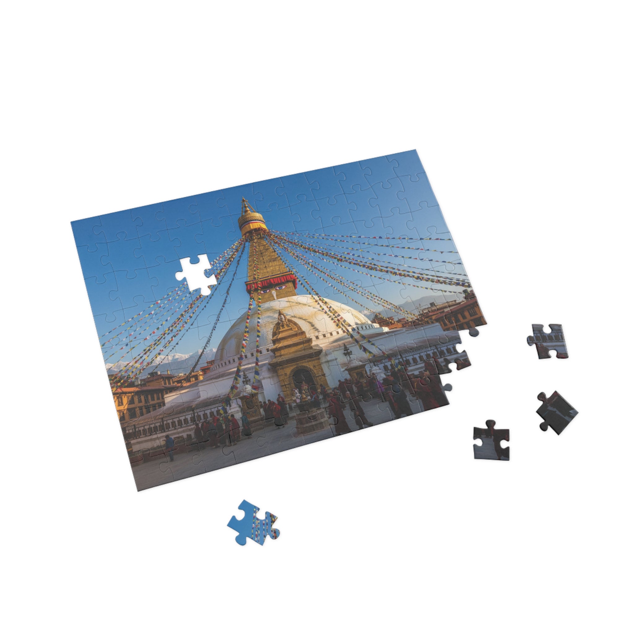 Boudhanath Stupa Jigsaw Puzzle — Kathmandu Nepal Landmark Puzzle (96–1000 Piece)