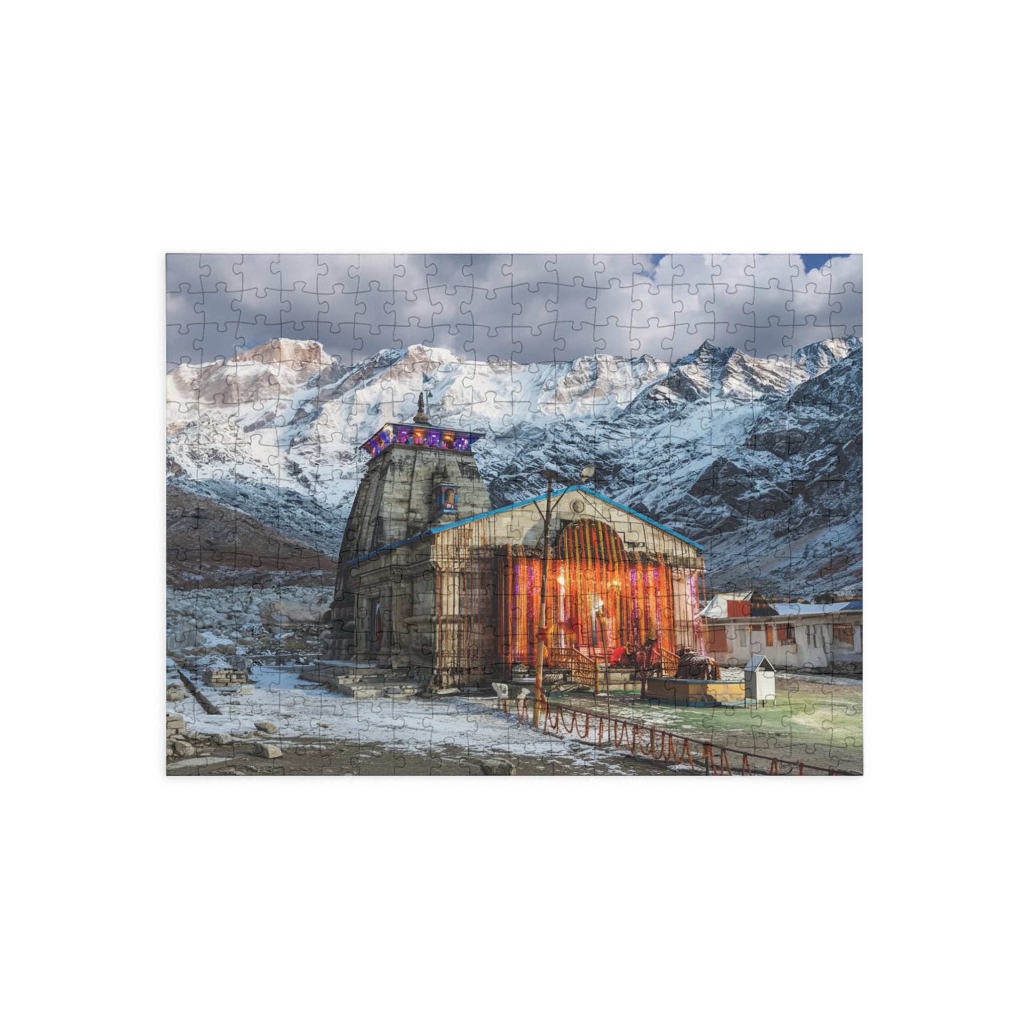 Mountain Shrine Jigsaw Puzzle – Scenic Himalayan Temple Puzzle (96/252/500/1000 pcs)