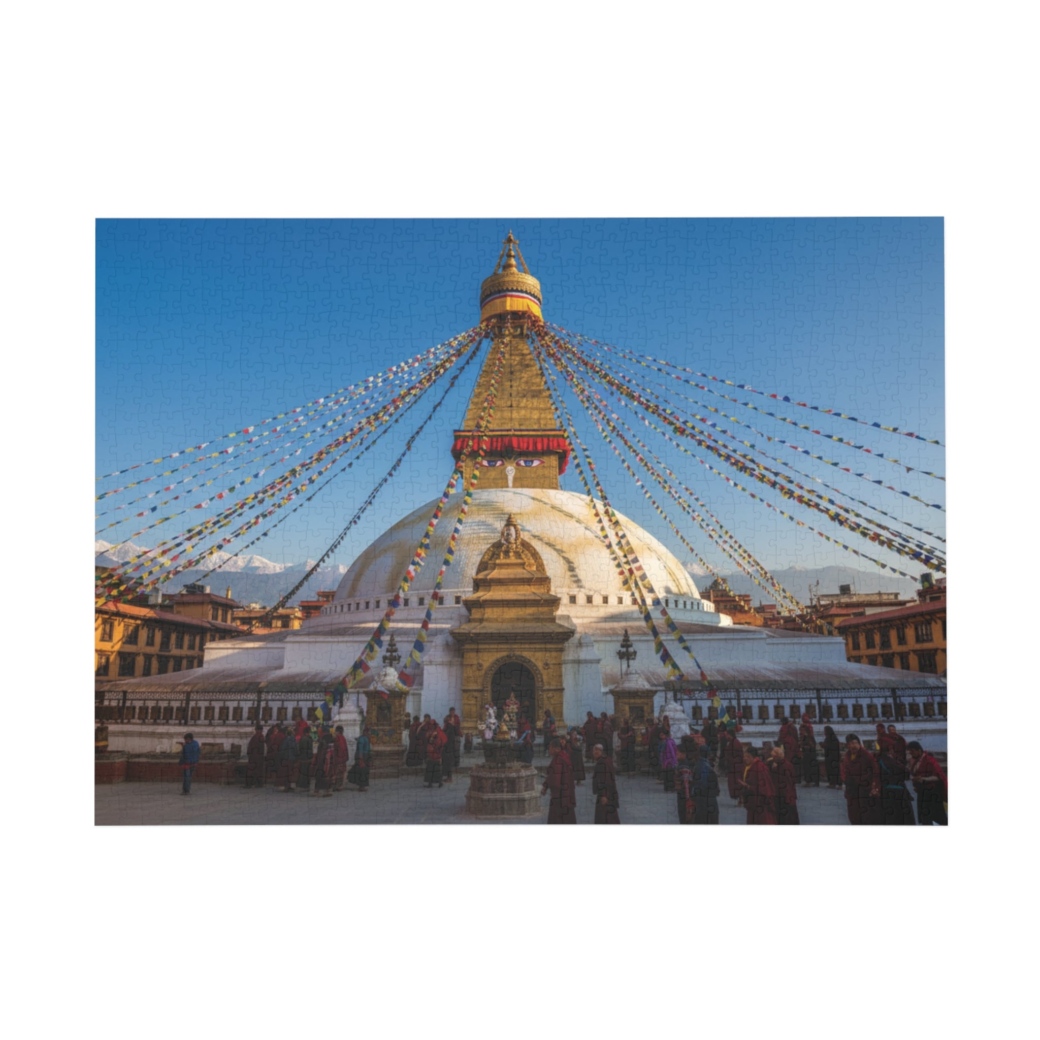 Boudhanath Stupa Jigsaw Puzzle — Kathmandu Nepal Landmark Puzzle (96–1000 Piece)