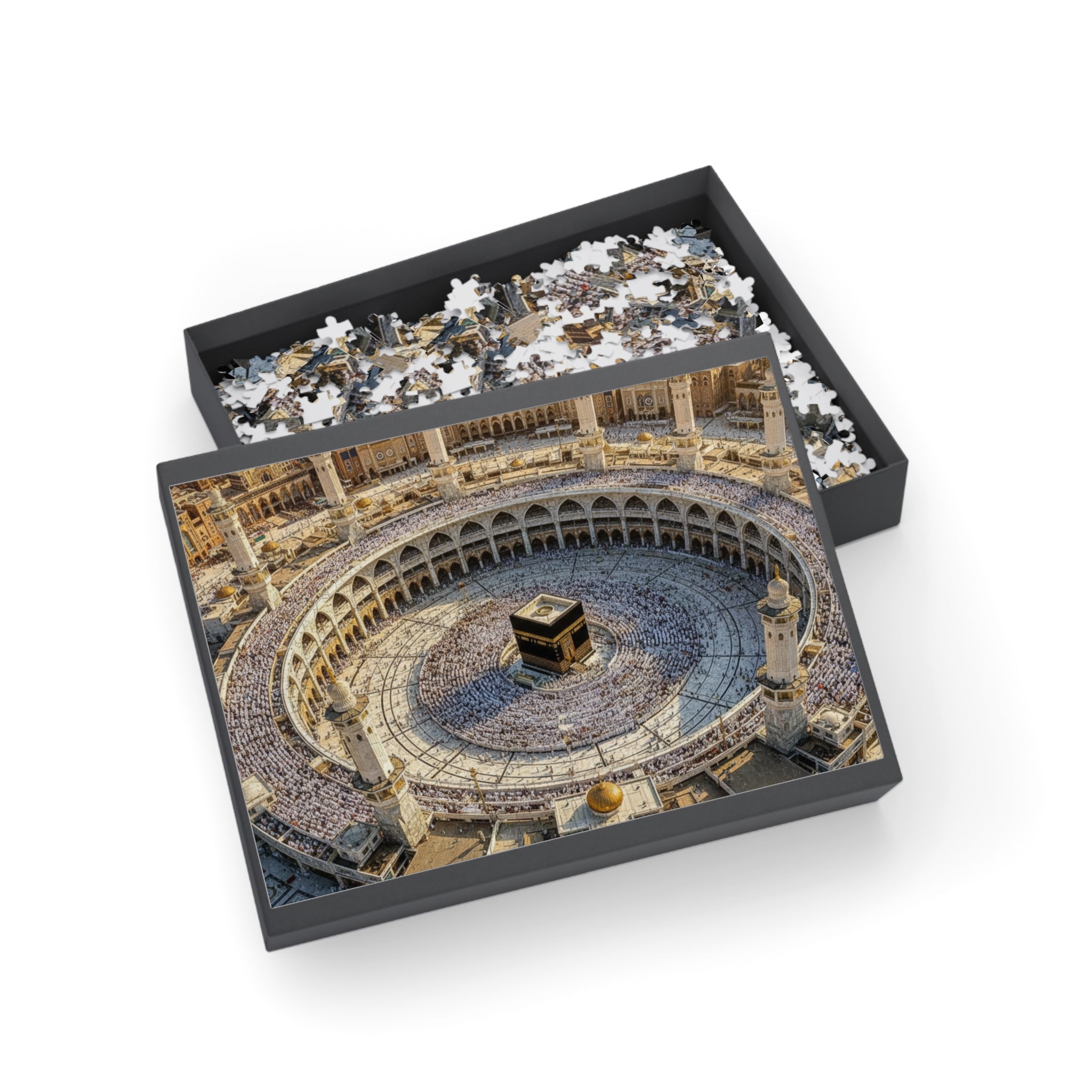 Mecca Kaaba Aerial Photo Puzzle — Islamic Holy Site Jigsaw (96/252/500/1000 pcs)