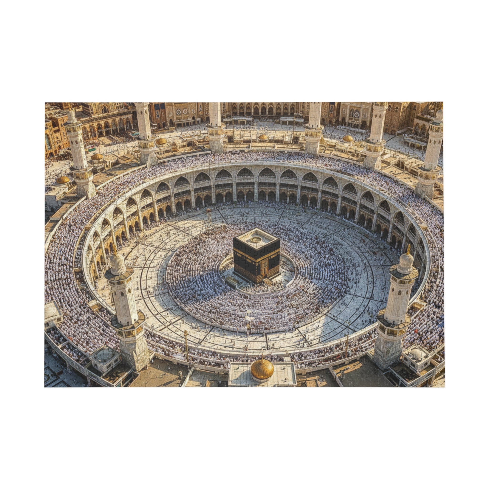 Mecca Kaaba Aerial Photo Puzzle — Islamic Holy Site Jigsaw (96/252/500/1000 pcs)