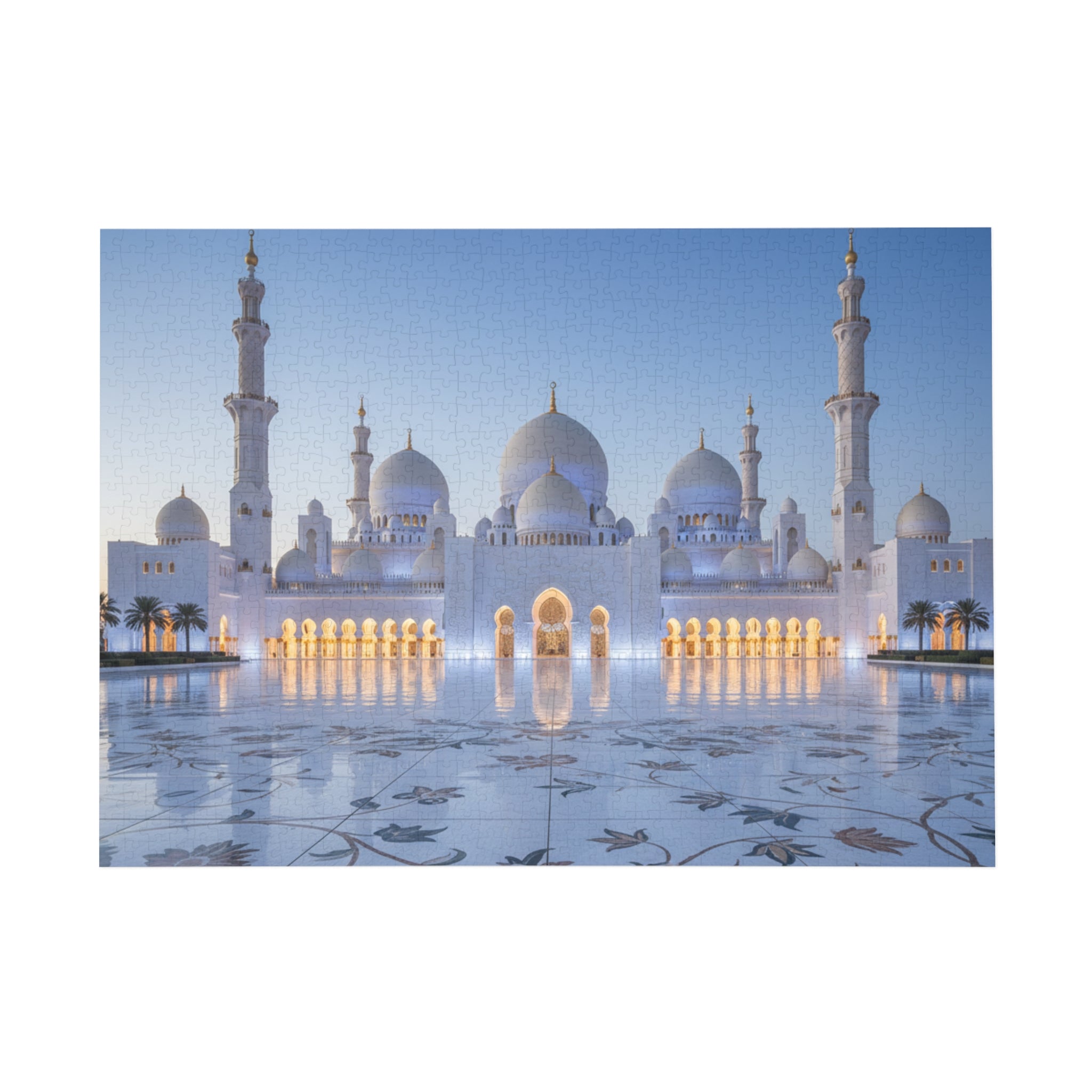 Sheikh Zayed Grand Mosque Puzzle — Scenic Architectural Jigsaw (96–1000 pcs)